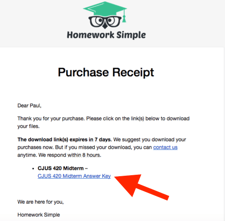 Homework Simple purchase receipt