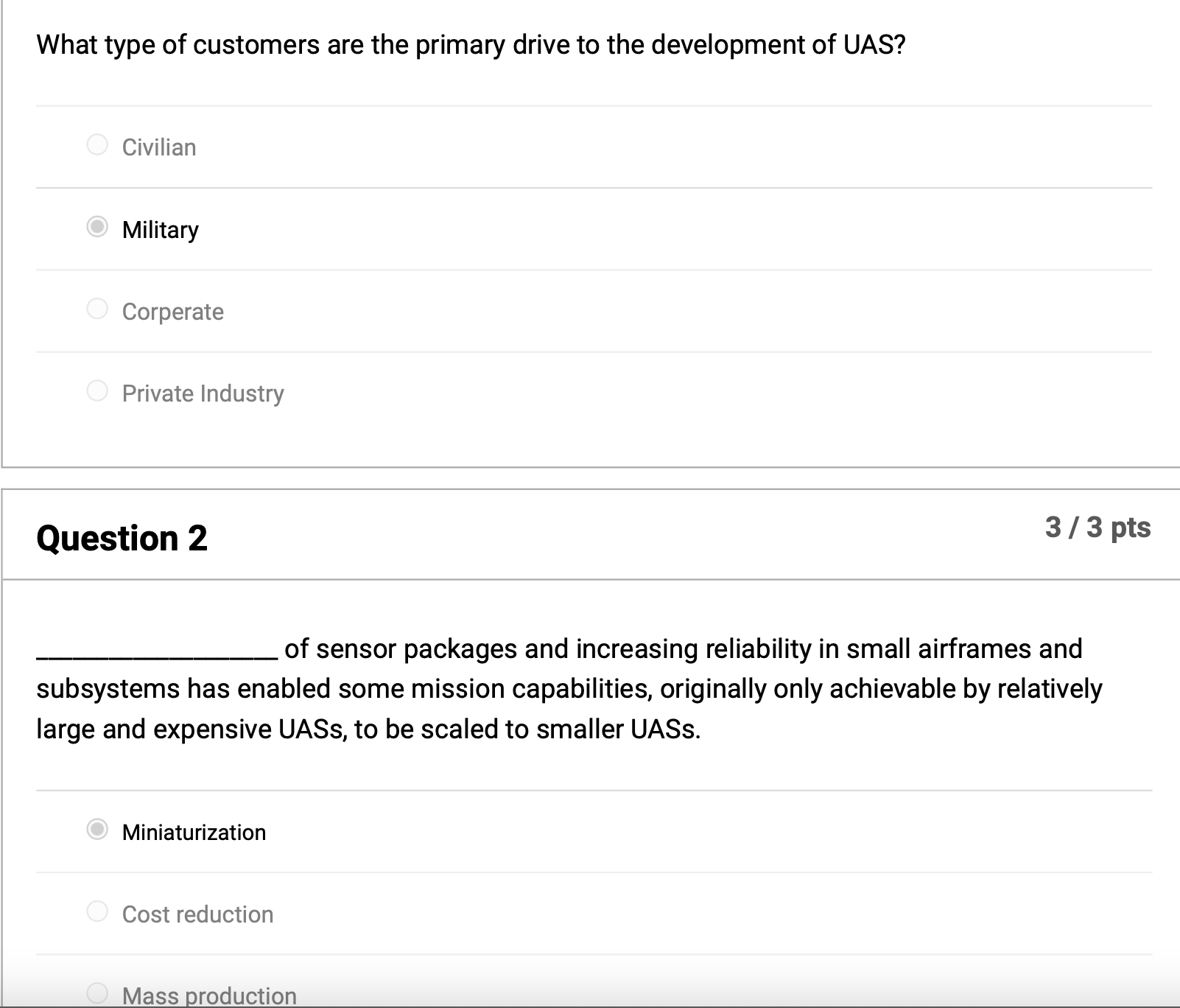 AVIA 230 Quiz 5 Designing the System